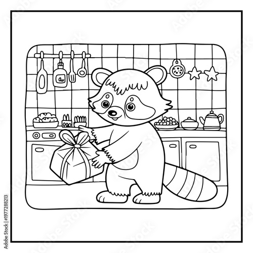 Cozy Routine Coloring Page for Kids