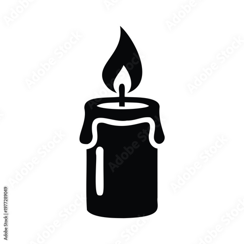Burning Candle Icon illustration