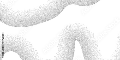 Creative grain background, stippling curved gradient wave texture, dots, speckles, particles or granules, abstract grain mesh composition, vector creative background