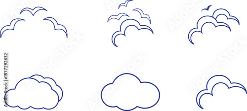A clean and professional vector  of  cloud symbol. Represents cloud computing, data storage, networking, and weather. Ideal for tech startups, software applications, web hosting services, and corporat