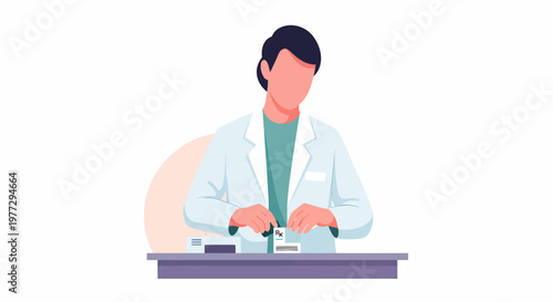 Scientist Working in Laboratory with Equipment.