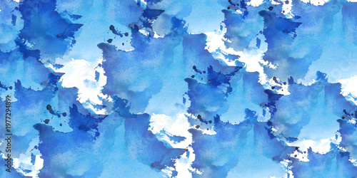 Blue and white abstract background with pixelated texture for design and template use