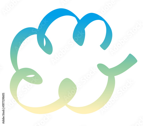 クルクルしたシンプルなマーカー風ふきだし