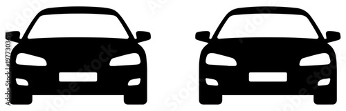 car front view icon sedan vehicle symbol