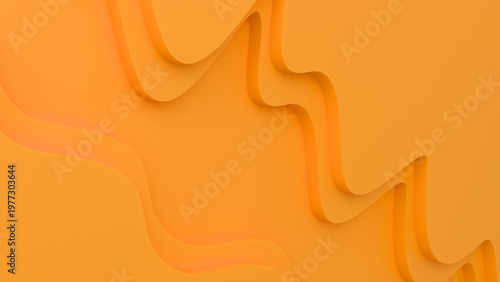Minimalist abstract background with voluminous curves and soft shadows. A modern three-dimensional composition with smooth lines and flat surfaces for design.