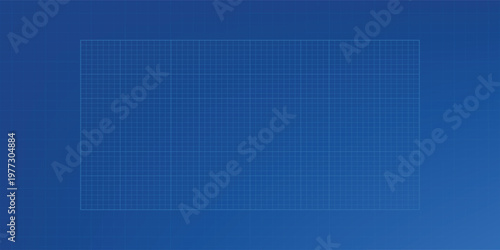 Vector blueprint background with graph grid and blue paper base. This blueprint bg is intended for architecture projects, construction plans, and engineering layouts.