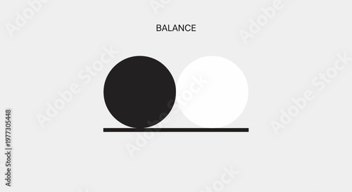 Black and White Circles in Perfect Balance.