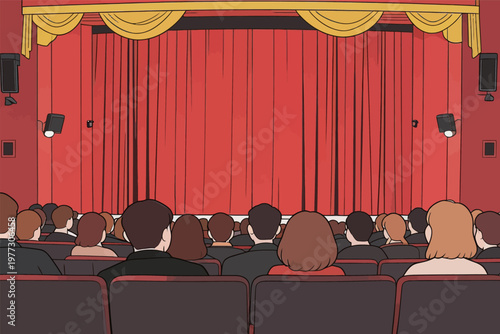 People in Theater Watching Stage Performance
