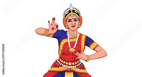 Traditional Indian Classical Dance Costume Woman.