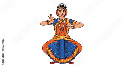 Traditional Indian Classical Dance Costume Woman.