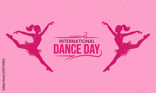 Celebrate International Dance Day with vibrant ballet silhouettes in