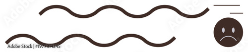 Stress management, emotional expression, work pressure, mental health awareness, burnout prevention, personal well-being. Wavy lines and a sad face stress and overwhelm. Stress management