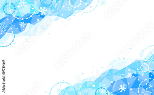 ポップなひんやり氷透過フレーム1_横