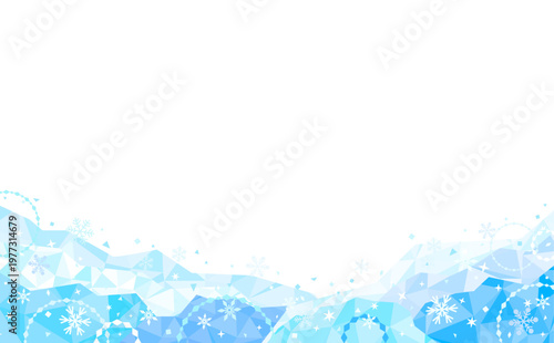 ポップなひんやり氷透過フレーム2_横