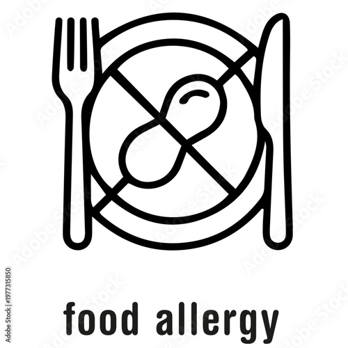 Restricted Food and Anaphylaxis Symbol