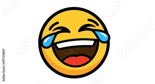 Laughing Face Emoji with Tears of Joy - Funny Expression
