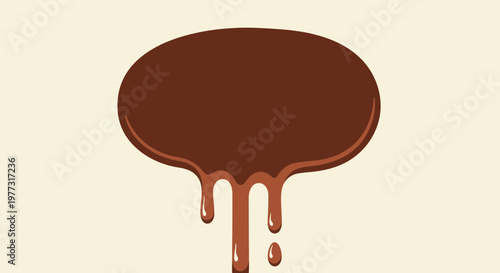Melting Chocolate Blob with Dripping Effect