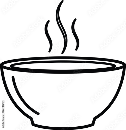 Illustration of a steaming bowl of soup