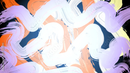 Abstract Pastel Brush Strokes Artwork With Fluid Color Waves, Contemporary Painterly Texture, and Soft Movement