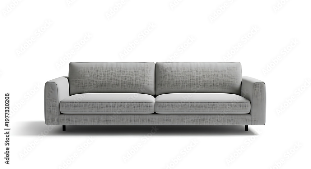 Naklejka premium Modern fabric sofa isolated on clean background e-commerce style