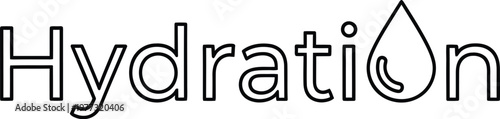 Logo featuring the word hydratiion and a water droplet