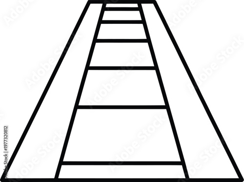 Line drawing of fencing piste top view