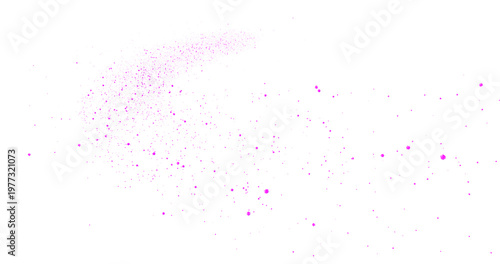 光り輝くピンクの粒子が飛び散るイラスト：背景透過