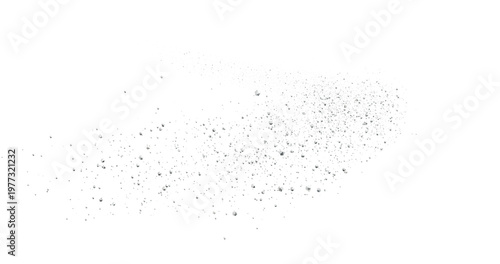 光り輝く銀の粒子が飛び散るイラスト：背景透過