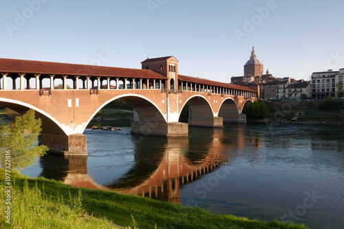 Pavia city village historic center square church
