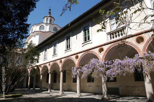 Pavia city village historic center square church