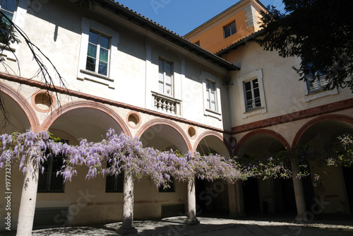 Pavia city village historic center square church