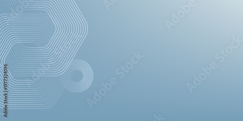 Abstract hexagon lines on gray background. Geometric stripe line art design for poster, brochure, cover, website, banner.