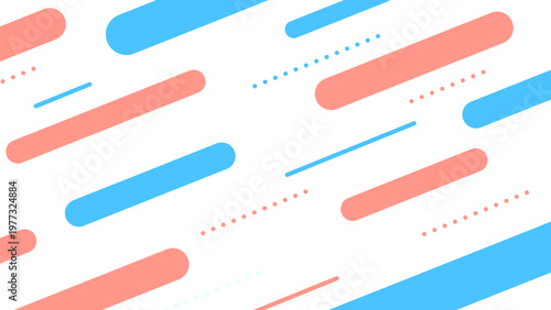 透過背景のビビットメンフィスデザイン ターコイズと赤のインパクト配色 横長16:9の広告バナーやSNSに最適