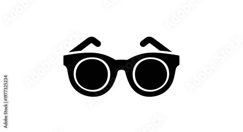 Sunglasses Icon in Black and White Representing Fashion and Accessories, Isolated