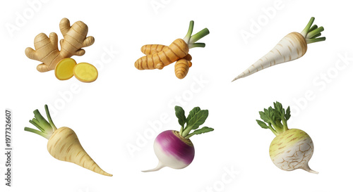 colorful raw root vegetables collection on a white surface creating a healthy food imagery nutritional content
