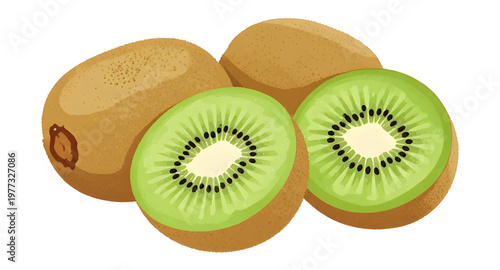fruit, kiwi, kiwifruit, green, slice, fresh, juicy, healthy, organic, tropical, brown, fuzzy, flesh, seed, natural, food, simple