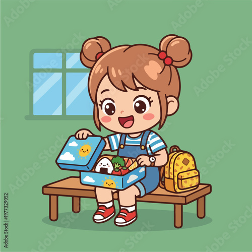 Little Girl with Lunch Box 1.