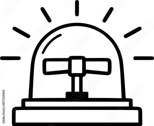Emergency Siren Rotating Light Alert Police Ambulance Icon