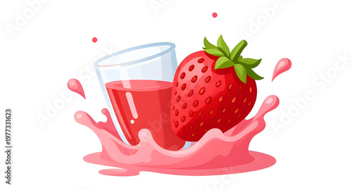 strawberry illustration, strawberry fruit, berry fruit, juicy strawberry, strawberry juice, juice splash, water splash, liquid splash, strawberry splash, fresh strawberry, ripe strawberry, organic fru
