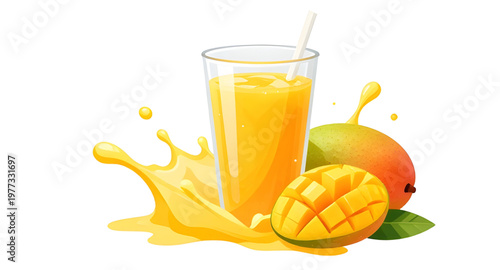 mango illustration, mango fruit, tropical fruit, exotic fruit, juicy mango, mango juice, juice splash, water splash, liquid splash, mango splash, fresh mango, ripe mango, organic fruit, natural fruit,