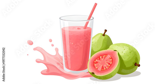 guava, guavas, fruit, tropical, exotic, fresh, juicy, juice, splash, liquid, water, drop, droplets, pulp, seeds, green, pink, white, vibrant, sweet, ripe, healthy, nutrition, organic, natural, vitamin