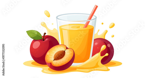 fruit, plum, ripe, juice, splash, fresh, sweet, purple, yellow, liquid, food, healthy, organic, juicy, natural, design, simple