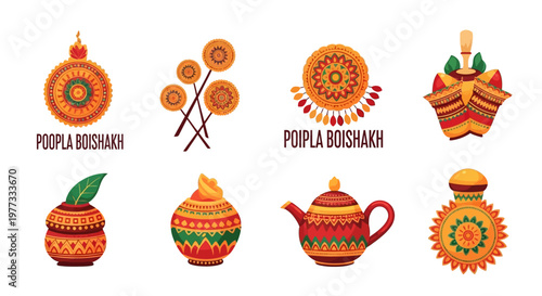 Traditional Indian masks, dhol drums, and folk dance depiction for cultural events.