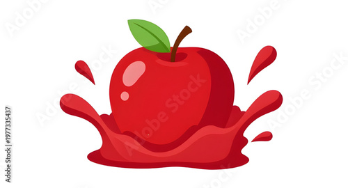 red apple, apple illustration, apples illustration, fresh apple, juicy apple, apple juice, juice splash, water splash, liquid splash, apple splash, ripe apple, organic fruit, natural fruit, sweet frui