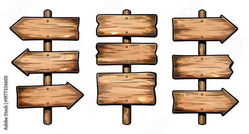 sign, wooden, rustic, signpost, direction, arrow, board, panel, blank, wood, vintage, outdoor, guide, path, navigation, design, classic