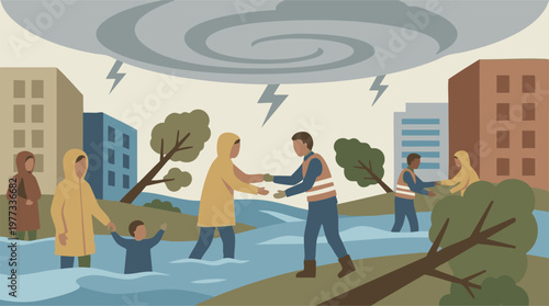 Community response to severe urban flooding and natural disaster rescue