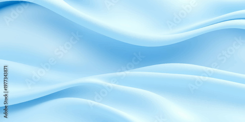 Soft flowing blue silk fabric with smooth satin waves and a liquid motion design creates a soft abstract textile background pattern