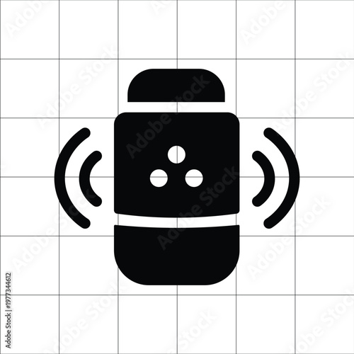 Smart Speaker Icon – Voice Assistant Device Filled Icon