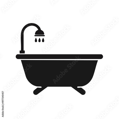 Plastic Baby Bathtub Wash Glyph Icon