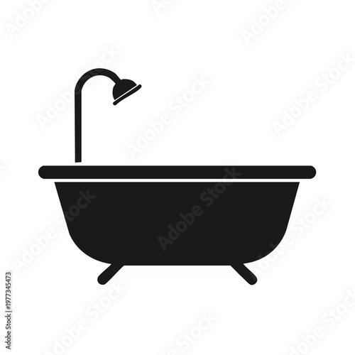 Plastic Baby Bathtub Wash Glyph Icon